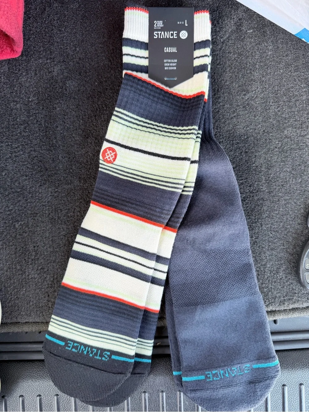 Stance men's ' Navy & Cream Stripe Casual Socks